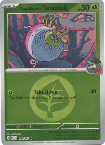 Image for Team Rocket's Tarountula (Energy Symbol Pattern) (018/217) (ME: Ascended Heroes) - Pokemon