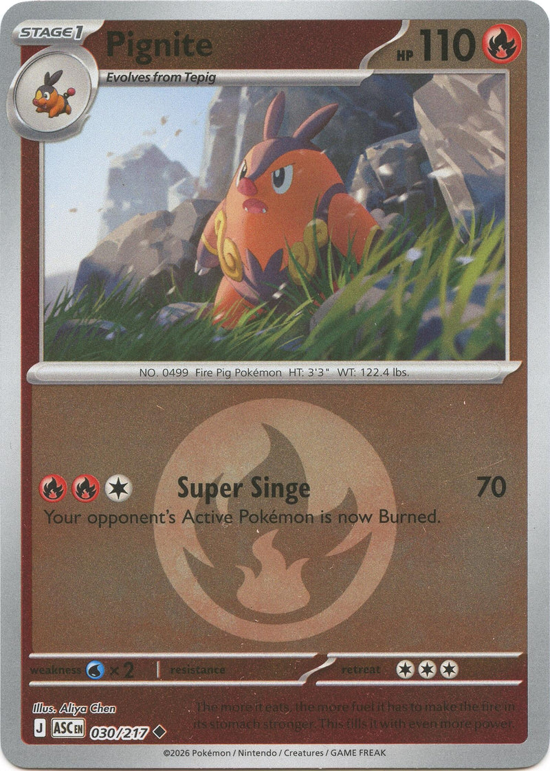 Image for Pignite (Energy Symbol Pattern) (030/217) (ME: Ascended Heroes) - Pokemon