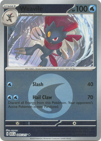 Image for Weavile - 045/217 (Energy Symbol Pattern) (045/217) (ME: Ascended Heroes) - Pokemon