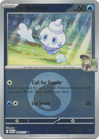 Image for N's Vanillite (Energy Symbol Pattern) (049/217) (ME: Ascended Heroes) - Pokemon