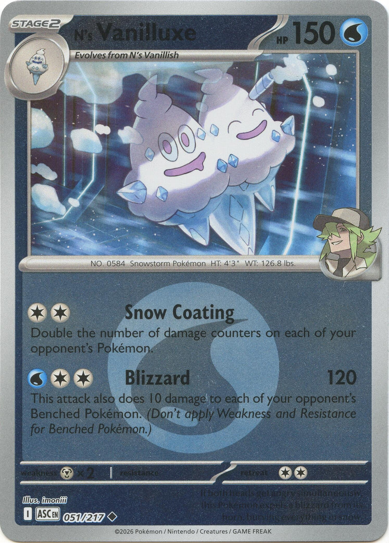 Image for N's Vanilluxe (Energy Symbol Pattern) (051/217) (ME: Ascended Heroes) - Pokemon
