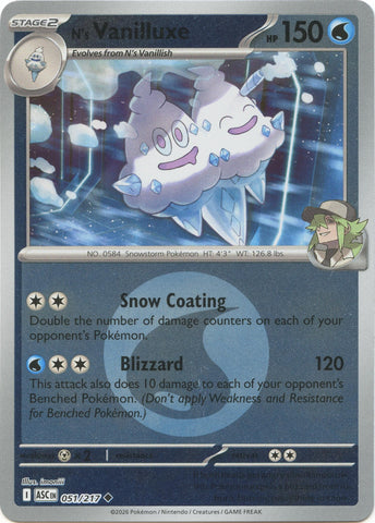 Image for N's Vanilluxe (Energy Symbol Pattern) (051/217) (ME: Ascended Heroes) - Pokemon
