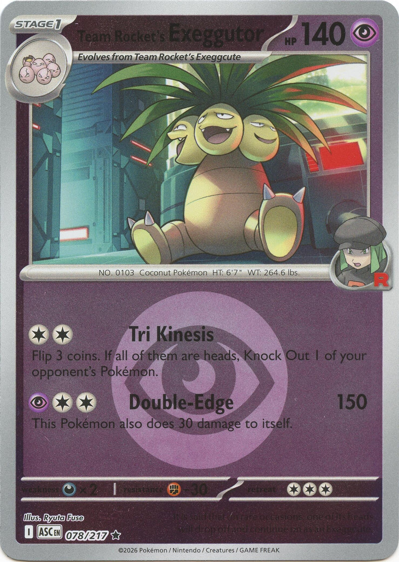 Image for Team Rocket's Exeggutor (Energy Symbol Pattern) (078/217) (ME: Ascended Heroes) - Pokemon