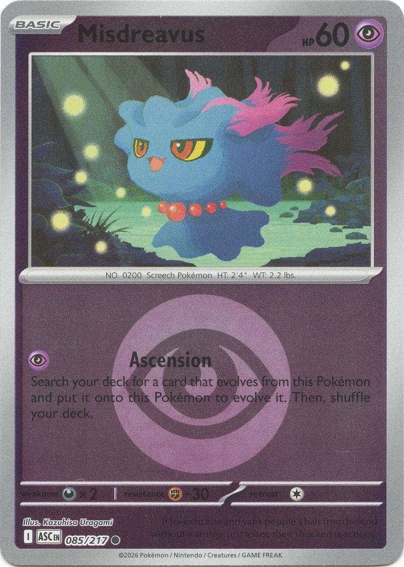 Image for Misdreavus - 085/217 (Energy Symbol Pattern) (085/217) (ME: Ascended Heroes) - Pokemon