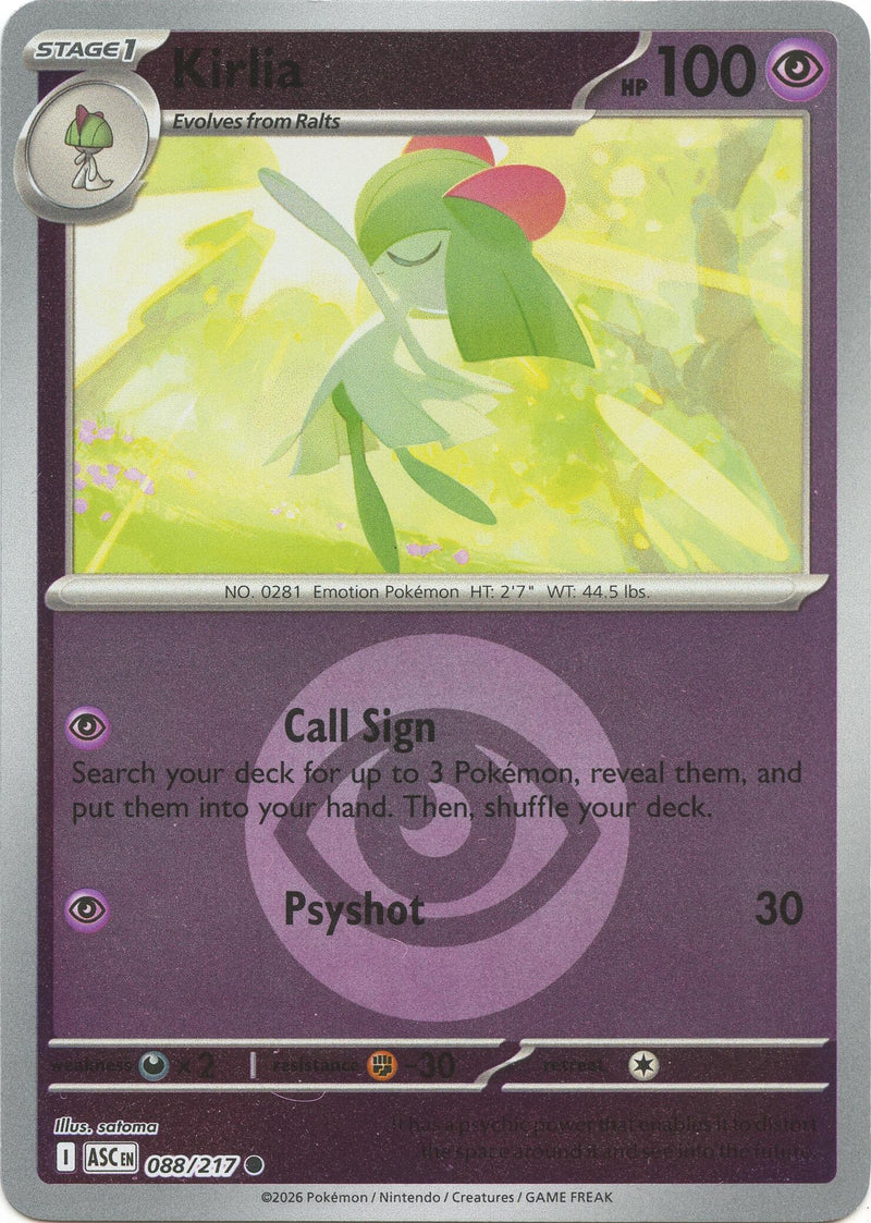Image for Kirlia (Energy Symbol Pattern) (088/217) (ME: Ascended Heroes) - Pokemon