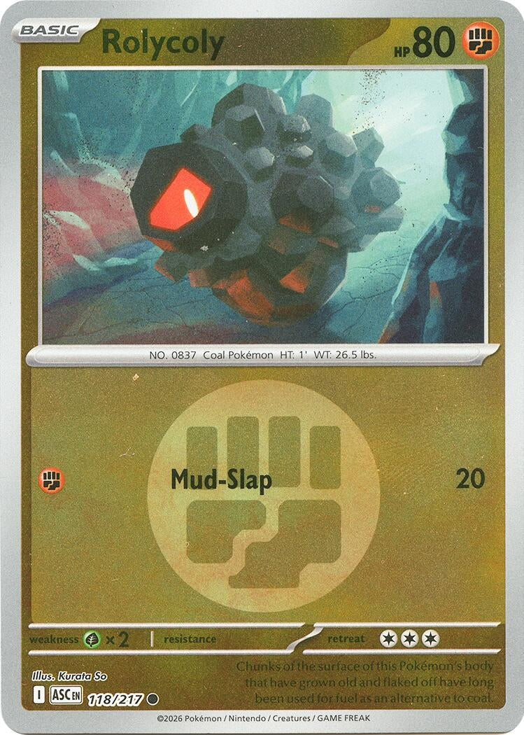 Image for Rolycoly (Energy Symbol Pattern) (118/217) (ME: Ascended Heroes) - Pokemon