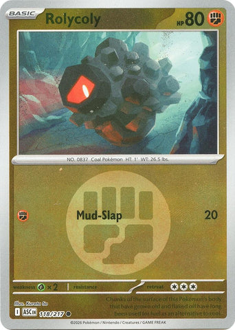 Image for Rolycoly (Energy Symbol Pattern) (118/217) (ME: Ascended Heroes) - Pokemon