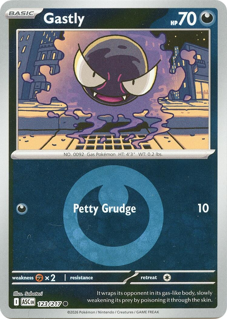 Image for Gastly (Energy Symbol Pattern) (123/217) (ME: Ascended Heroes) - Pokemon