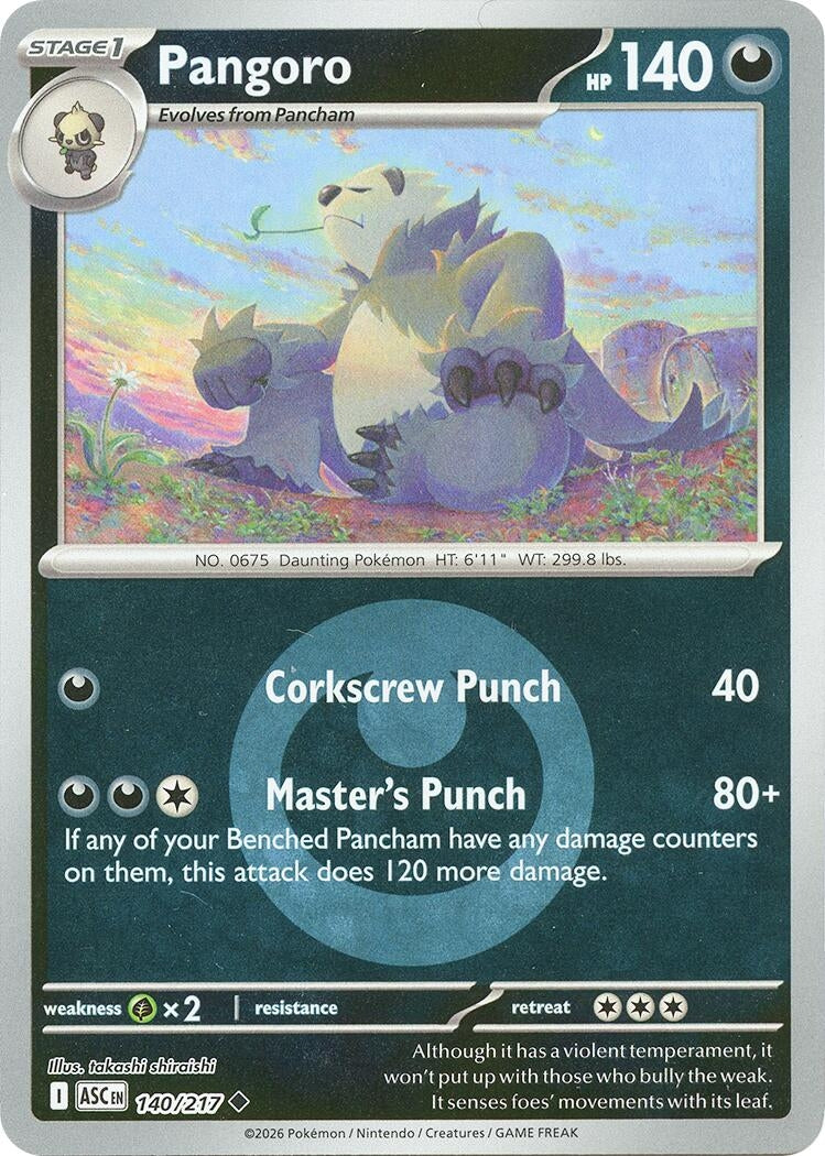 Image for Pangoro (Energy Symbol Pattern) (140/217) (ME: Ascended Heroes) - Pokemon