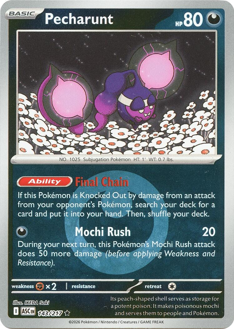 Image for Pecharunt (Energy Symbol Pattern) (143/217) (ME: Ascended Heroes) - Pokemon