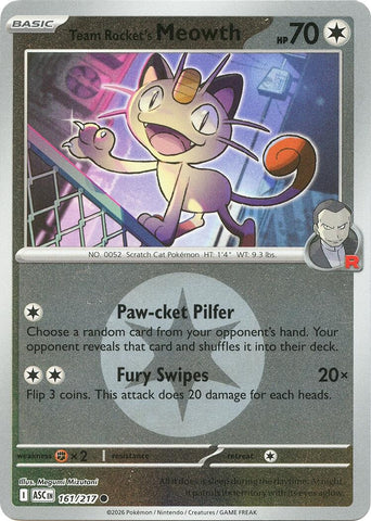 Image for Team Rocket's Meowth (Energy Symbol Pattern) (161/217) (ME: Ascended Heroes) - Pokemon