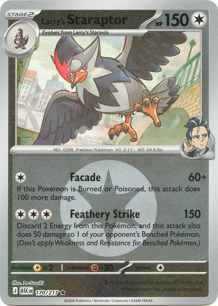 Image for Larry's Staraptor - 170/217 (Energy Symbol Pattern) (170/217) (ME: Ascended Heroes) - Pokemon