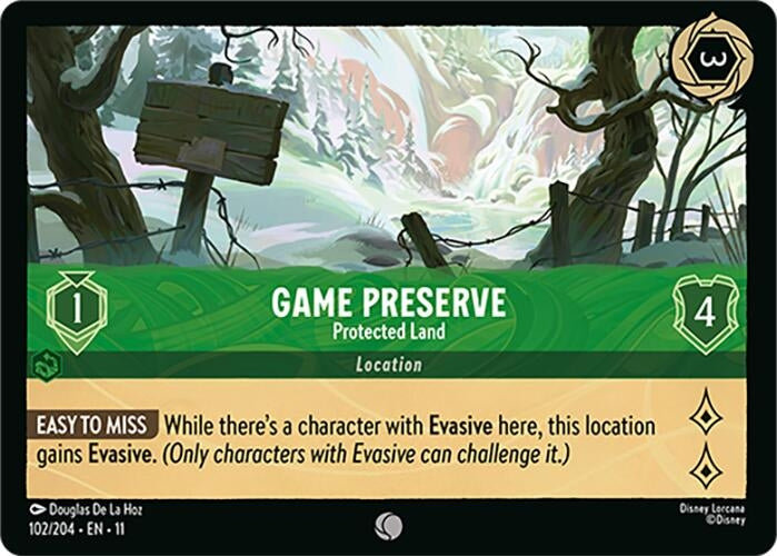 Game Preserve - Protected Land (102/204) (Winterspell) Disney Lorcana