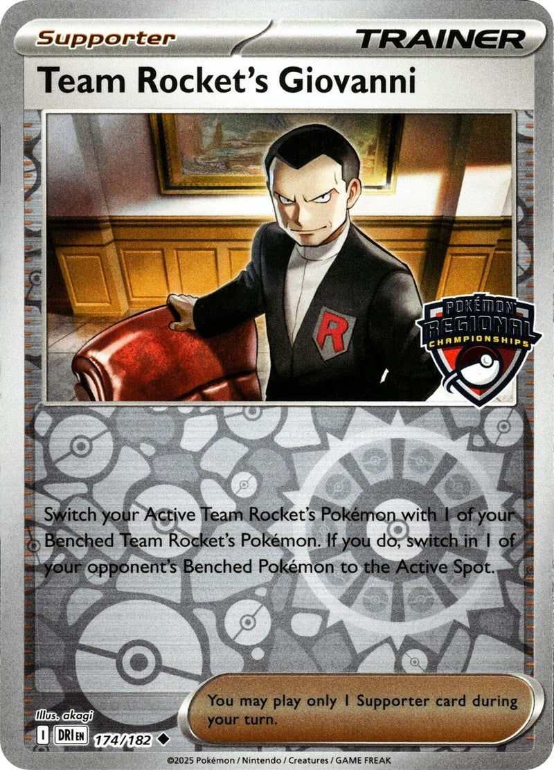 Image for Team Rocket's Giovanni (Regional Championships) (174/182) (League & Championship Cards) (PR) - Pokemon