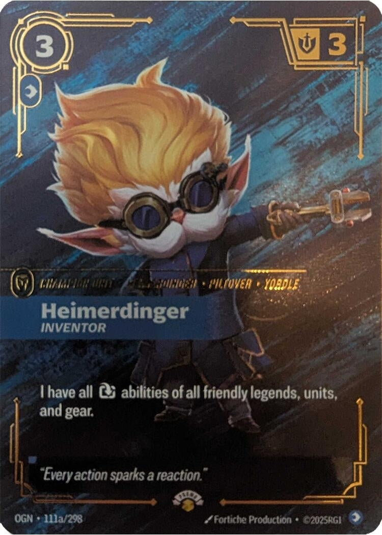 Image for Heimerdinger, Inventor (111a/298) (Riftbound Promotional Cards) (PR) - Riftbound: League of Legends Trading Card Game