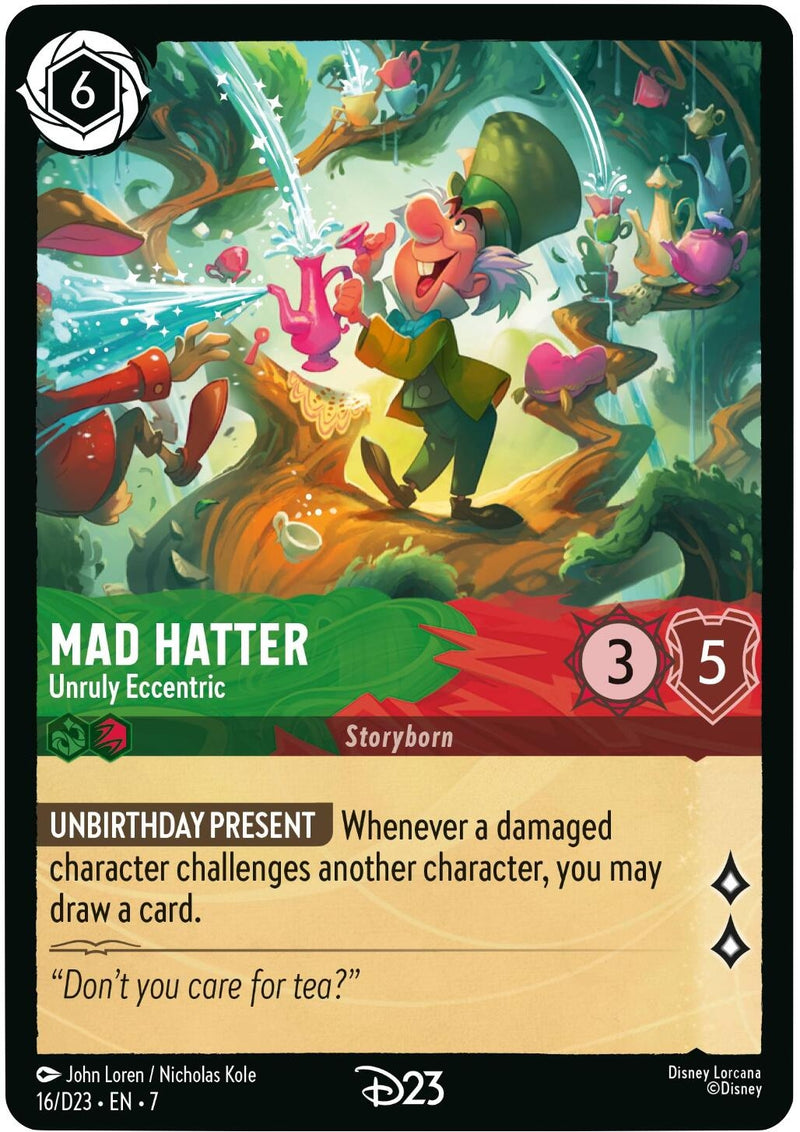 Image for Mad Hatter - Unruly Eccentric (16) (D23 Promos) (D23) - Disney Lorcana