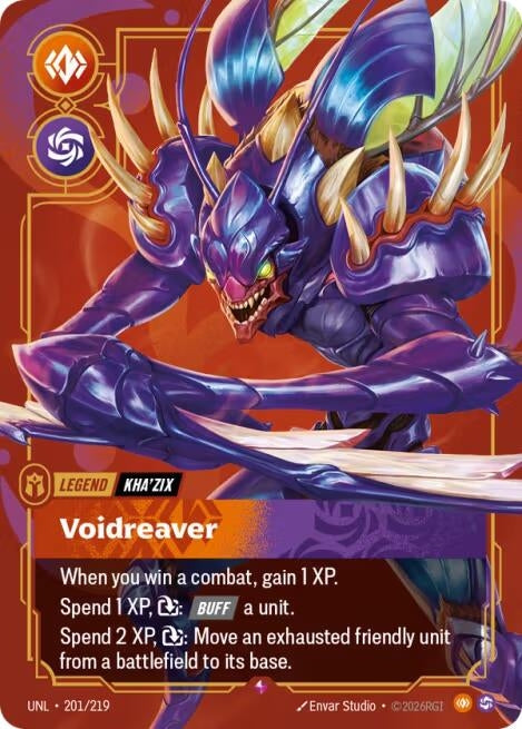 Image for Kha'Zix, Voidreaver (201/219) (Unleashed) (UNL) - Riftbound: League of Legends Trading Card Game