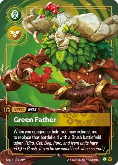 Image for Ivern, Green Father (195/219) (Unleashed) (UNL) - Riftbound: League of Legends Trading Card Game