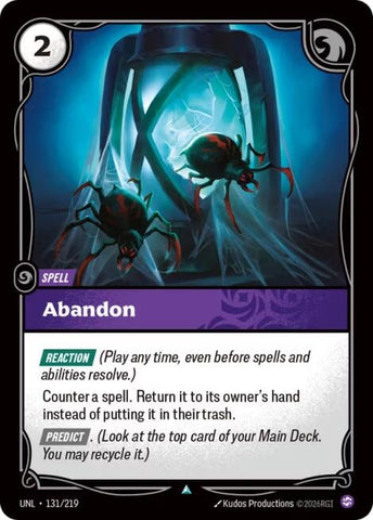 Image for Abandon (131/219) (Unleashed) (UNL) - Riftbound: League of Legends Trading Card Game
