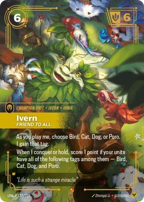 Image for Ivern, Friend to All (177/219) (Unleashed) (UNL) - Riftbound: League of Legends Trading Card Game