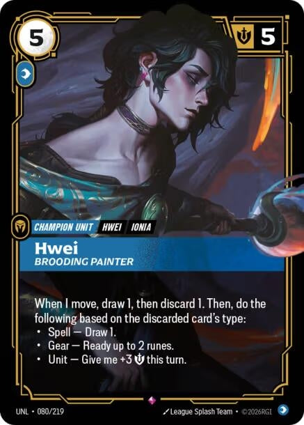 Image for Hwei, Brooding Painter (080/219) (Unleashed) (UNL) - Riftbound: League of Legends Trading Card Game