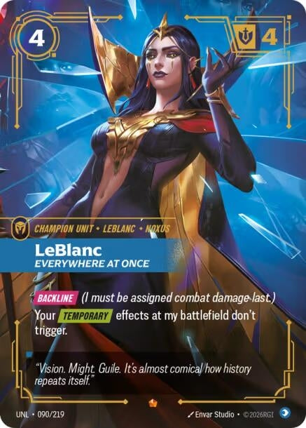 Image for LeBlanc, Everywhere At Once (090/219) (Unleashed) (UNL) - Riftbound: League of Legends Trading Card Game