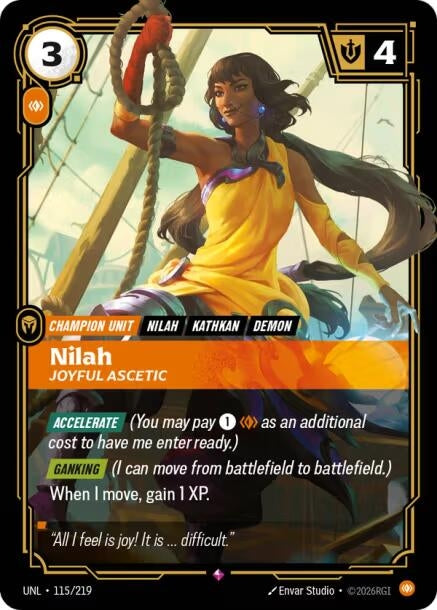 Image for Nilah, Joyful Ascetic (115/219) (Unleashed) (UNL) - Riftbound: League of Legends Trading Card Game