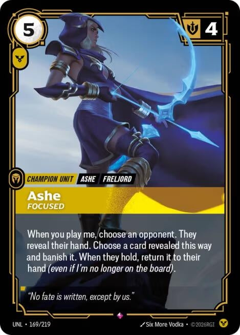 Image for Ashe, Focused (169/219) (Unleashed) (UNL) - Riftbound: League of Legends Trading Card Game