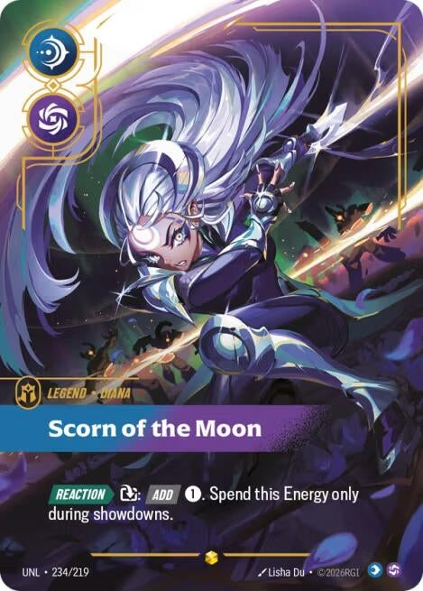 Image for Diana, Scorn of the Moon (Overnumbered) (234/219) (Unleashed) (UNL) - Riftbound: League of Legends Trading Card Game