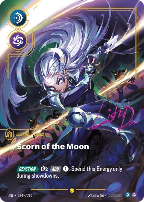 Image for Diana, Scorn of the Moon (Signature) (234*/219) (Unleashed) (UNL) - Riftbound: League of Legends Trading Card Game