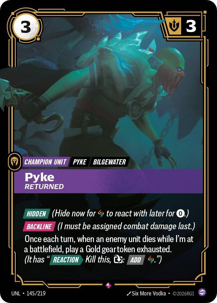 Image for Pyke, Returned (145/219) (Unleashed) (UNL) - Riftbound: League of Legends Trading Card Game