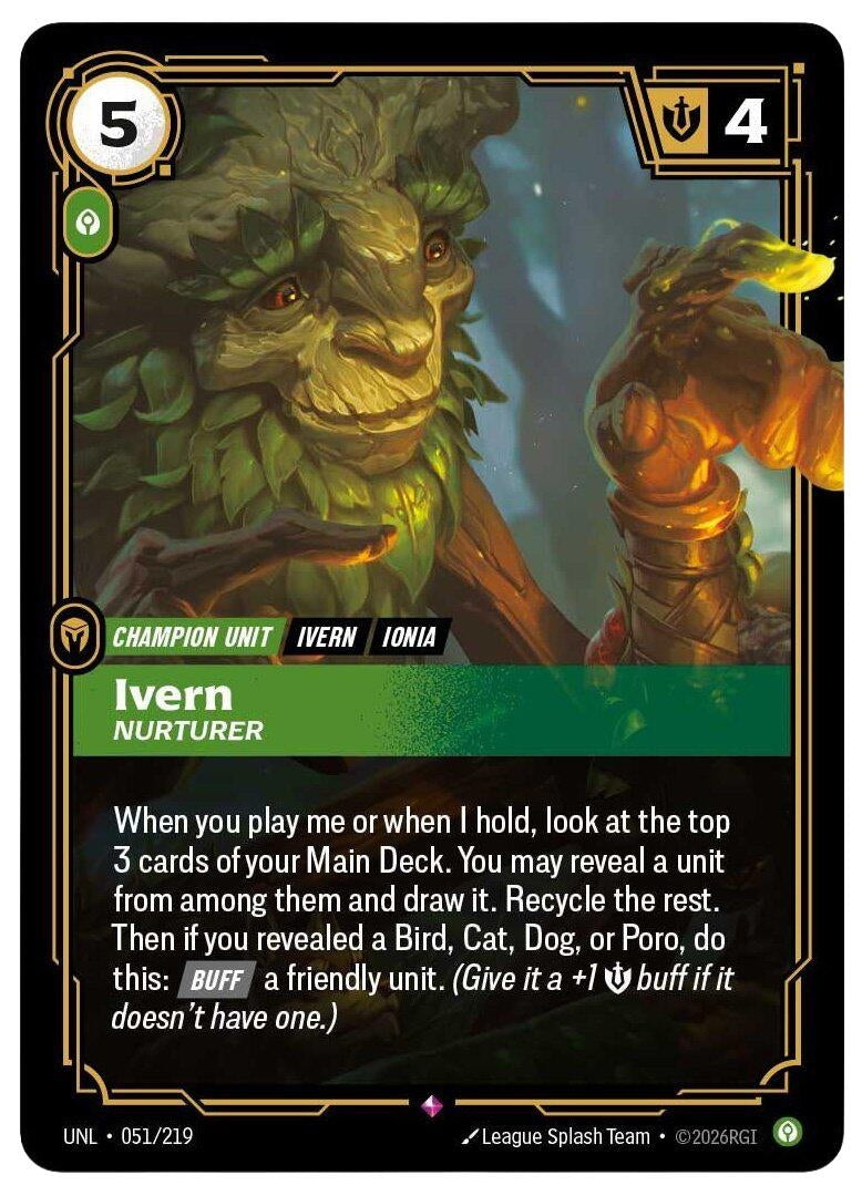 Image for Ivern, Nurturer (051/219) (Unleashed) (UNL) - Riftbound: League of Legends Trading Card Game