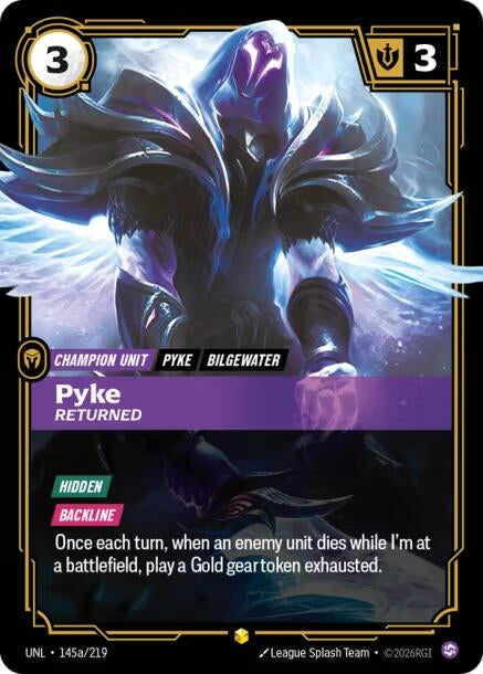 Image for Pyke, Returned (Alternate Art) (145a/219) (Unleashed) (UNL) - Riftbound: League of Legends Trading Card Game