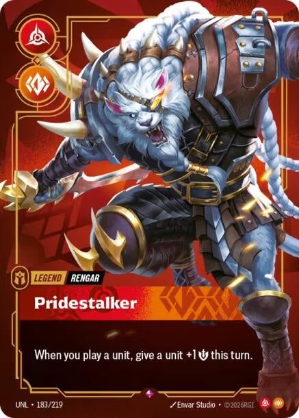 Image for Rengar, Pridestalker (183/219) (Unleashed) (UNL) - Riftbound: League of Legends Trading Card Game
