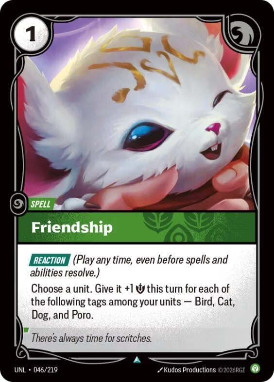 Image for Friendship (046/219) (Unleashed) (UNL) - Riftbound: League of Legends Trading Card Game