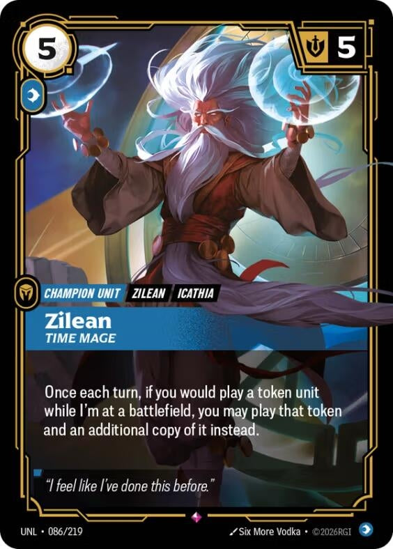 Image for Zilean, Time Mage (086/219) (Unleashed) (UNL) - Riftbound: League of Legends Trading Card Game