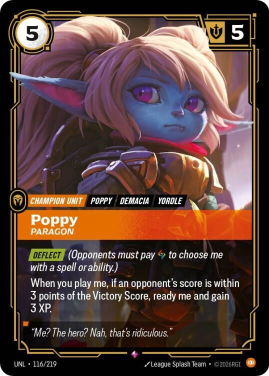 Image for Poppy, Paragon (116/219) (Unleashed) (UNL) - Riftbound: League of Legends Trading Card Game