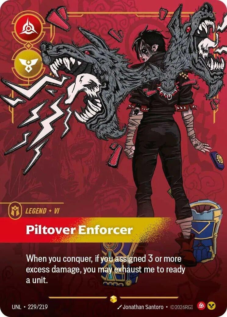 Image for Vi, Piltover Enforcer (Overnumbered) (229/219) (Unleashed) (UNL) - Riftbound: League of Legends Trading Card Game