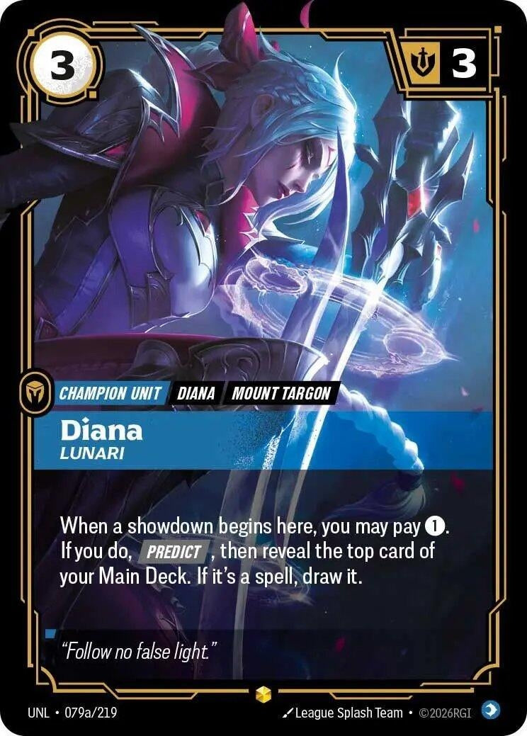 Image for Diana, Lunari (Alternate Art) (079a/219) (Unleashed) (UNL) - Riftbound: League of Legends Trading Card Game