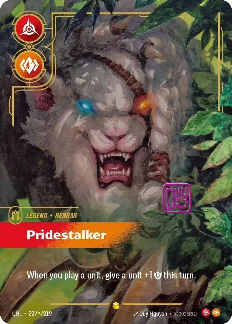 Image for Rengar, Pridestalker (Signature) (227*/219) (Unleashed) (UNL) - Riftbound: League of Legends Trading Card Game