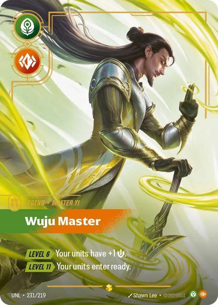 Image for Master Yi, Wuju Master (Overnumbered) (231/219) (Unleashed) (UNL) - Riftbound: League of Legends Trading Card Game