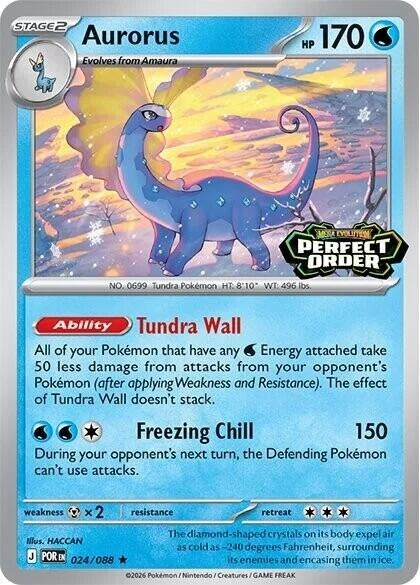Image for Aurorus (Perfect Order Stamped) (024/088) (Miscellaneous Cards & Products) (MCAP) - Pokemon