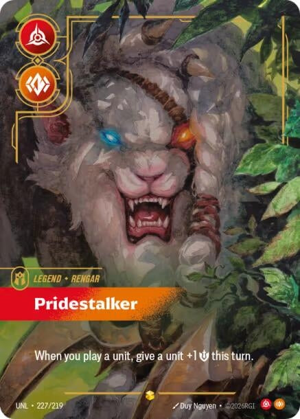 Image for Rengar, Pridestalker (Overnumbered) (227/219) (Unleashed) (UNL) - Riftbound: League of Legends Trading Card Game