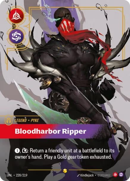 Image for Pyke, Bloodharbor Ripper (Overnumbered) (228/219) (Unleashed) (UNL) - Riftbound: League of Legends Trading Card Game