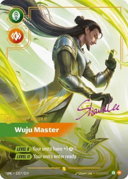 Image for Master Yi, Wuju Master (Signature) (231*/219) (Unleashed) (UNL) - Riftbound: League of Legends Trading Card Game