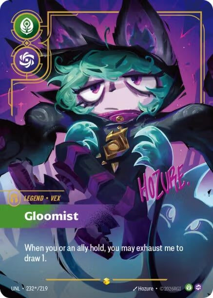 Image for Vex, Gloomist (Signature) (232*/219) (Unleashed) (UNL) - Riftbound: League of Legends Trading Card Game