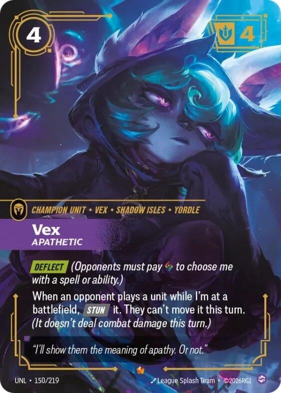 Image for Vex, Apathetic (150/219) (Unleashed) (UNL) - Riftbound: League of Legends Trading Card Game