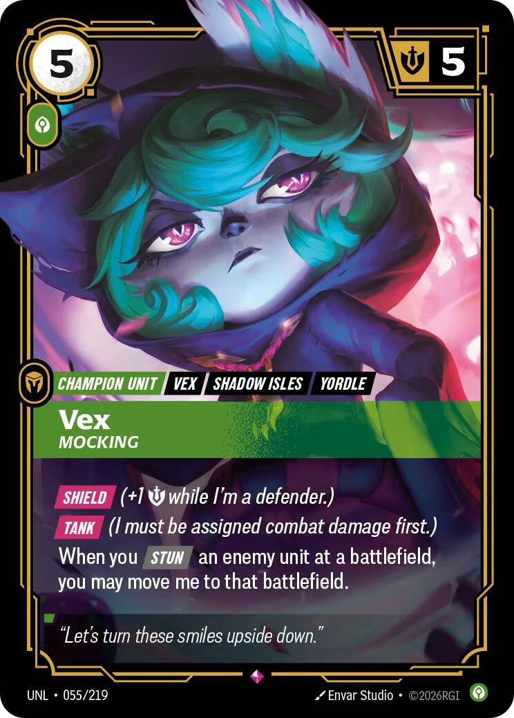Image for Vex, Mocking (055/219) (Unleashed) (UNL) - Riftbound: League of Legends Trading Card Game