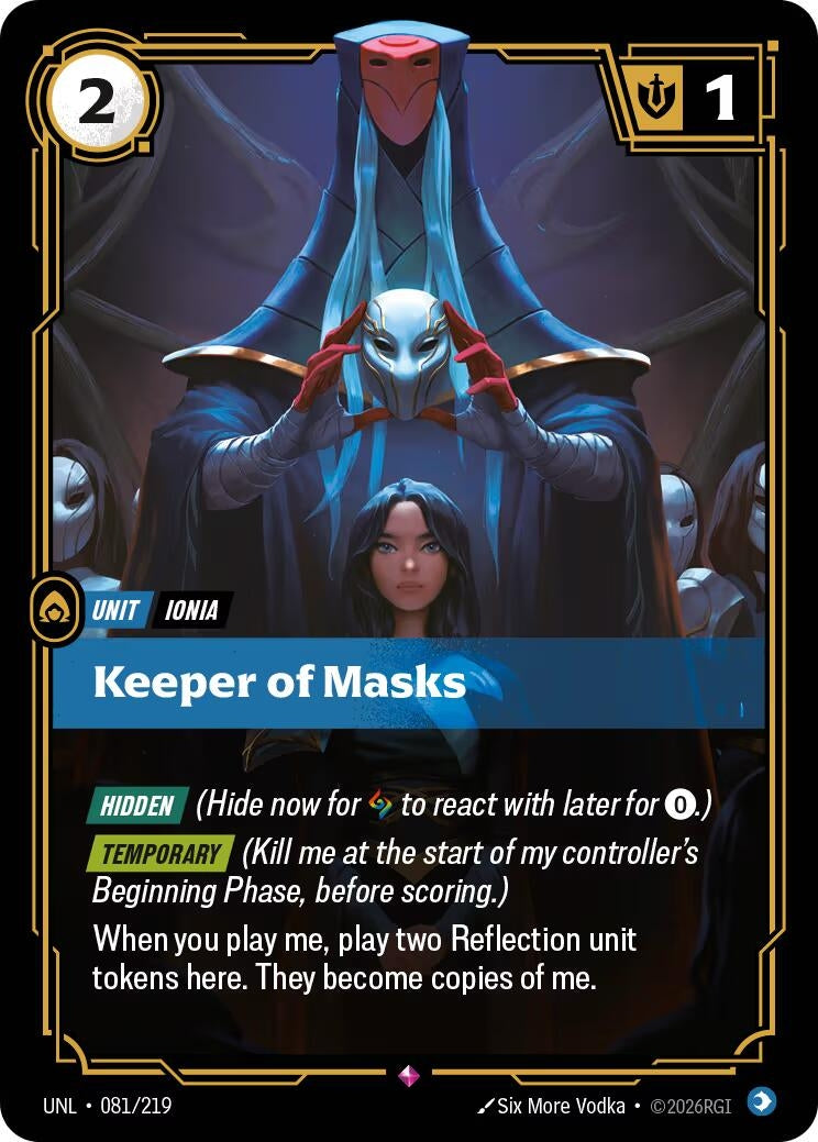 Image for Keeper of Masks (081/219) (Unleashed) (UNL) - Riftbound: League of Legends Trading Card Game