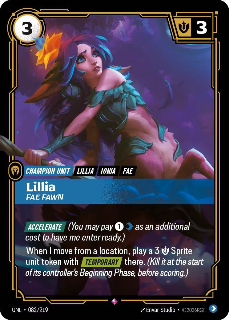 Image for Lillia, Fae Fawn (082/219) (Unleashed) (UNL) - Riftbound: League of Legends Trading Card Game